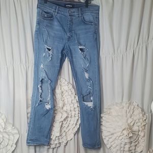 Original Vintage Super Distressed High Rise Express Jeans 8R